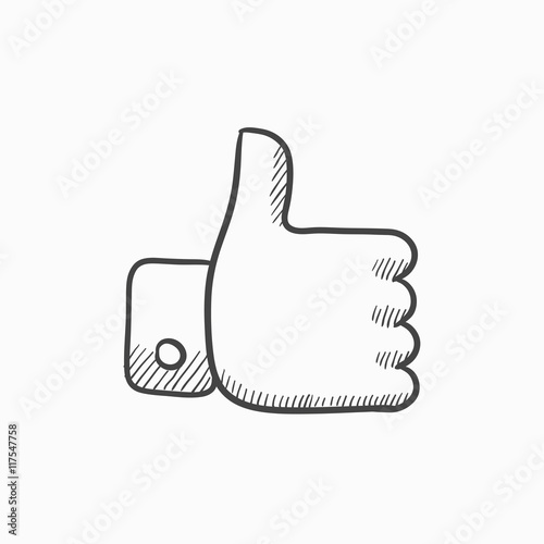 Wallpaper Mural Thumb up sketch icon. Torontodigital.ca
