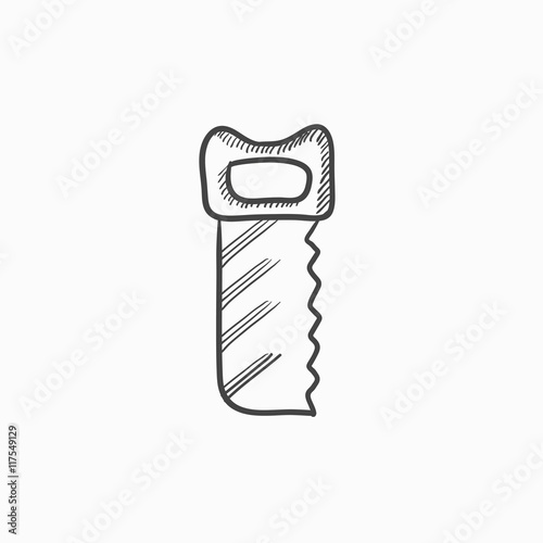 Saw sketch icon.