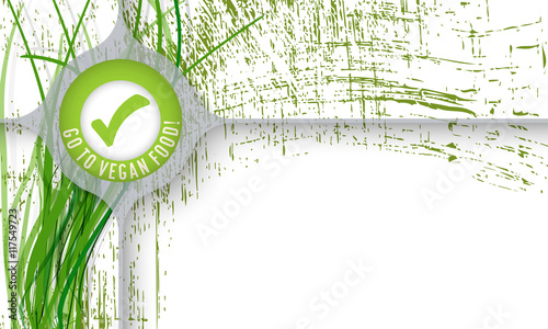 Color frame for your text with the words go to vegan food and ch