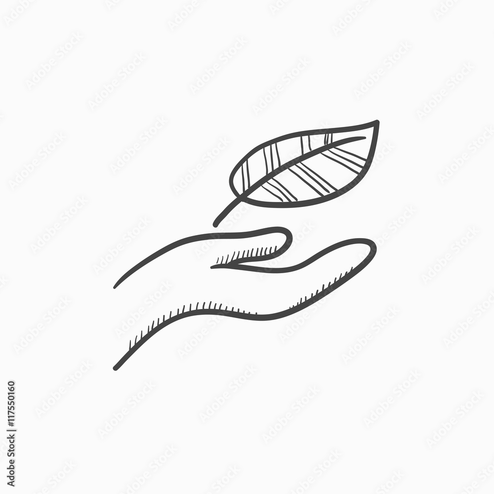 Environmental protection sketch icon. Environmental protection sketch icon.