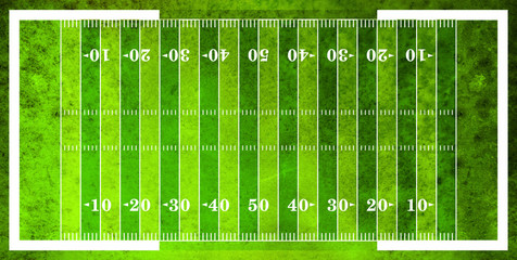 Aerial View of American Football Field