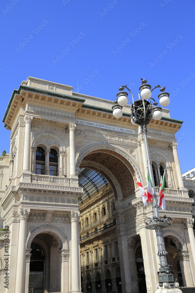 Shopping art gallery in Milan. Galleria Vittorio Emanuele II