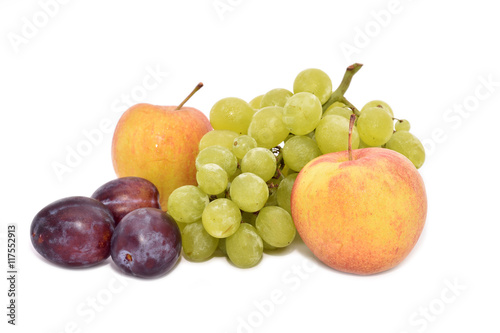Fruits isolated on white