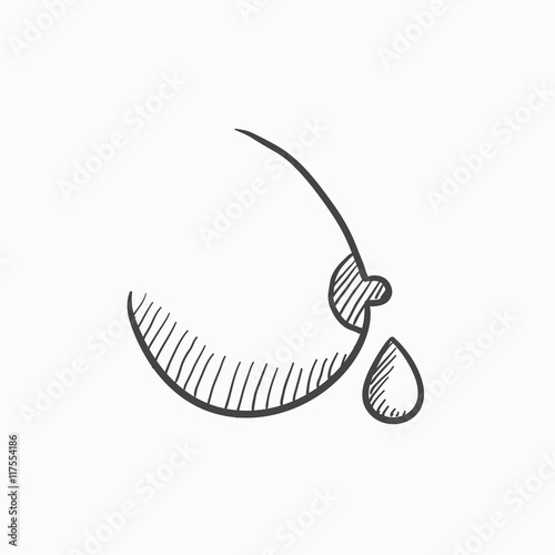 Breastfeeding sketch icon.