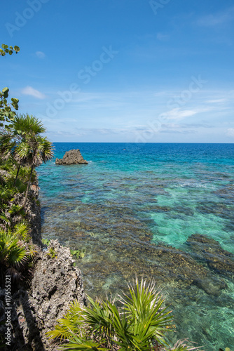 Fototapeta Naklejka Na Ścianę i Meble -  View of West Bay Roatan, Honduras