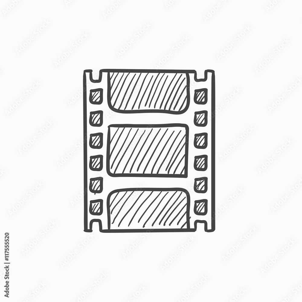 Negative sketch icon. Negative sketch icon.