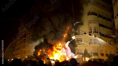 las fallas valencia where statues are burned photo