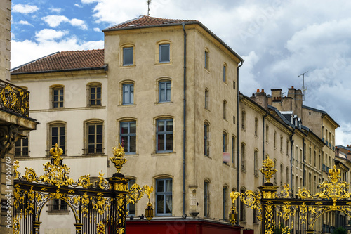 Old buildings on the street of Nancy, France photo