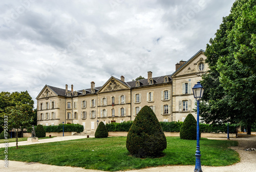 Old buildings on the street of Nancy, France photo