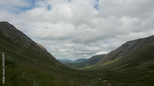 timelapse of clouds moving over glencoe photo