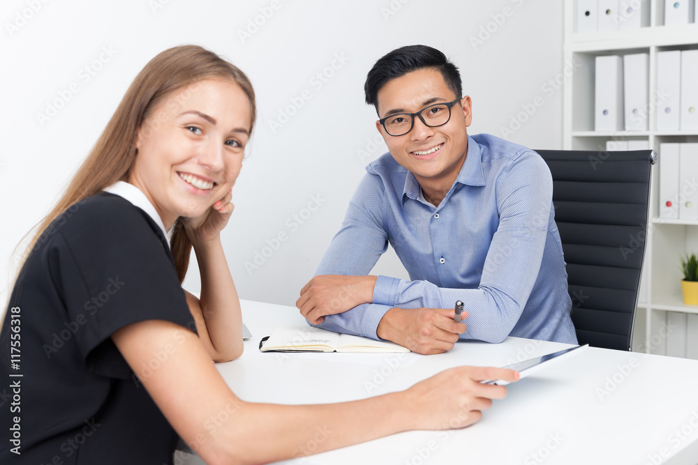 Fototapeta premium Smiling coworkers