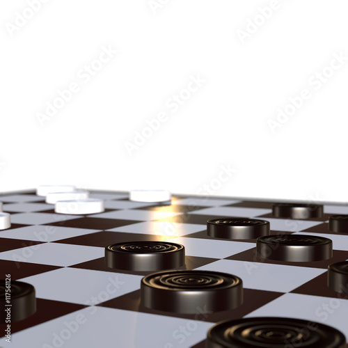 3d illustration of chess  situation