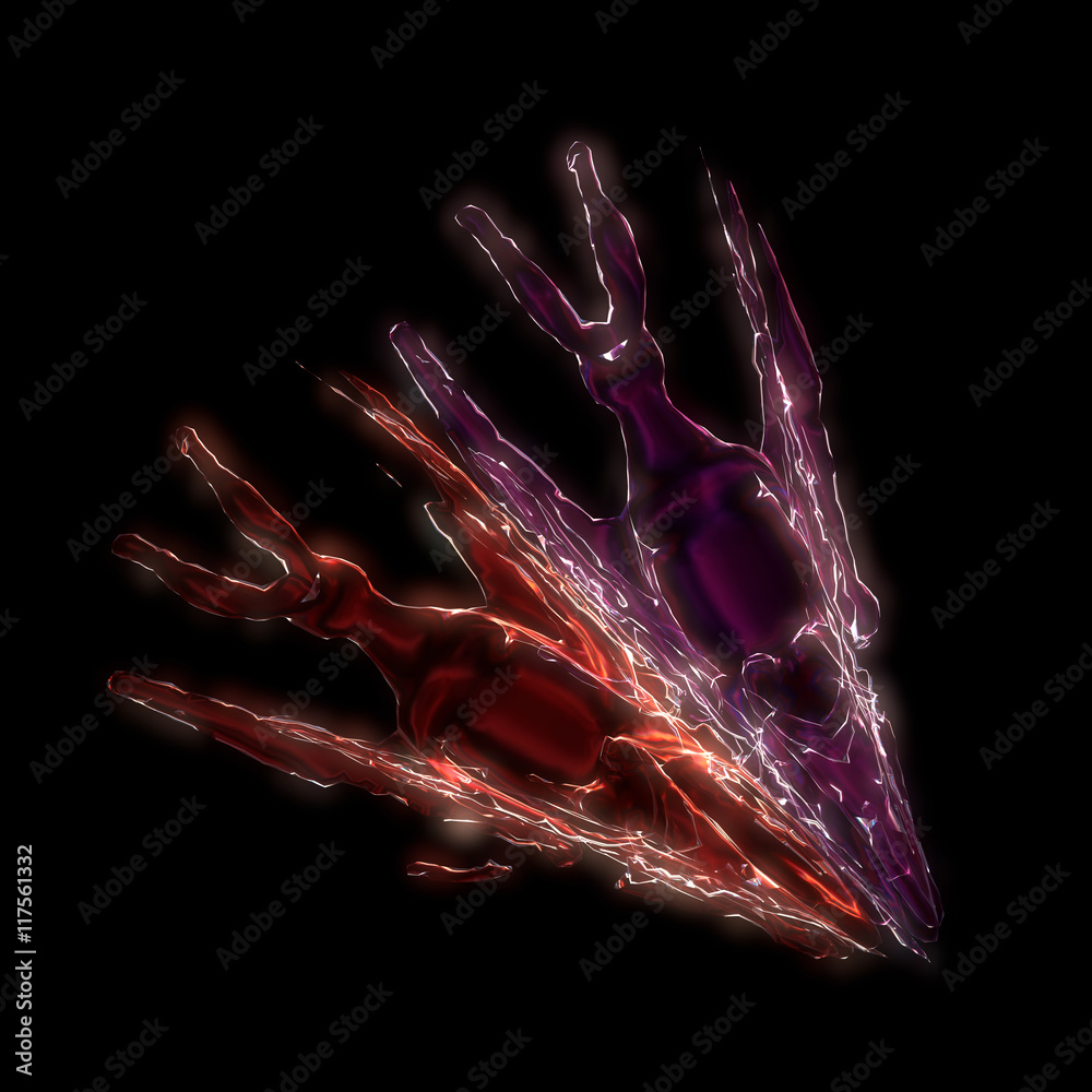 Naklejka premium 3d illustration of visual effect