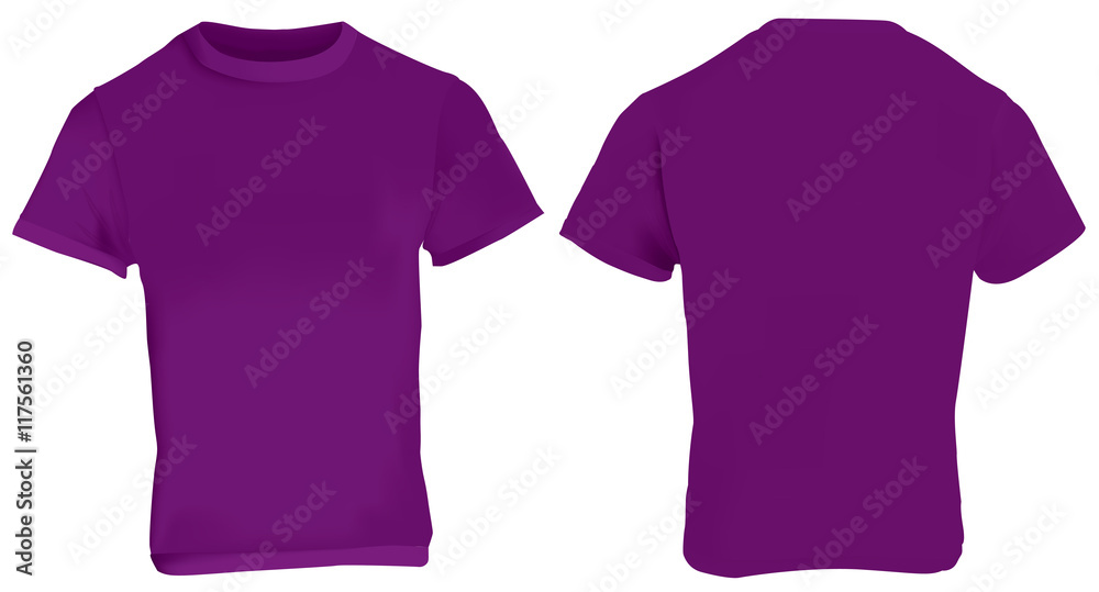 Purple Shirt Template Stock Vector Adobe Stock