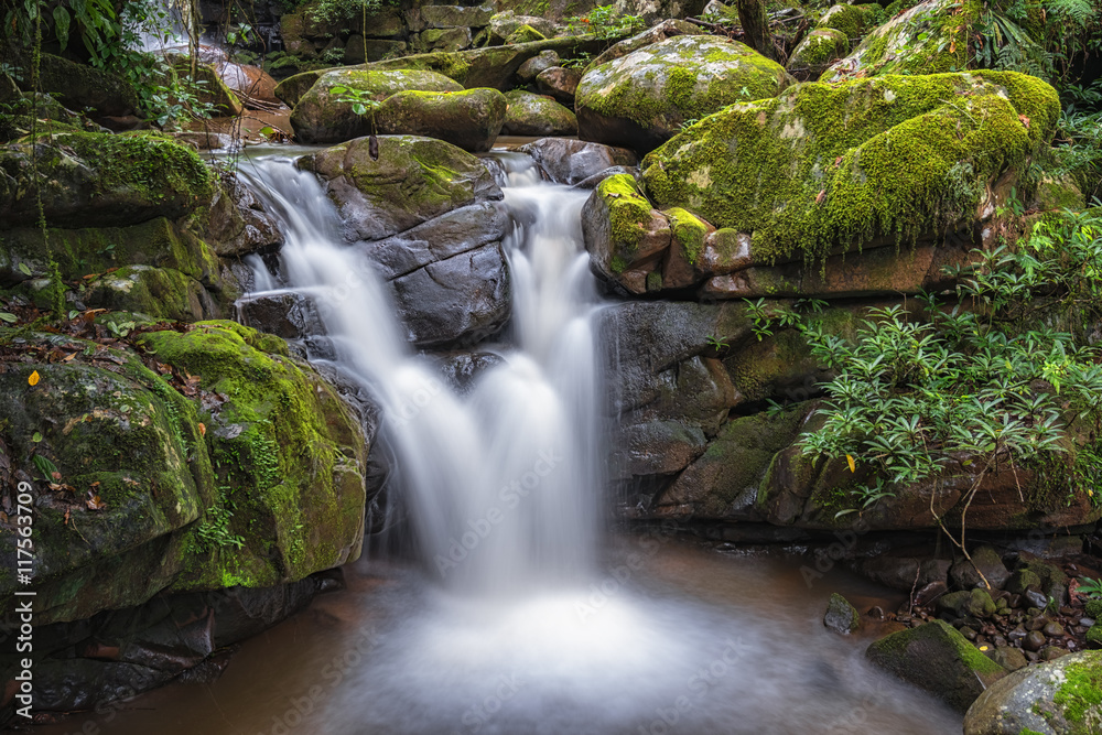 waterfall at Khun Nan National Park in Thailand . Amazing sa pan waterfall at Khun Nan National Park in Thailand . Amazing sa pan