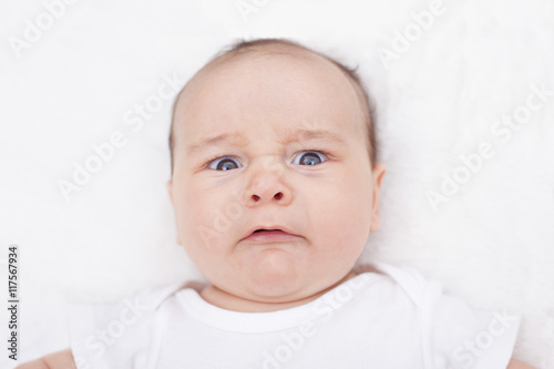 Disgusted or angry baby 