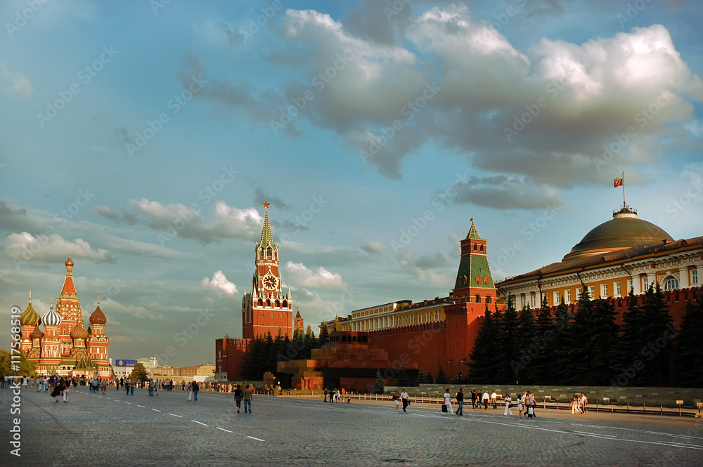 Red Square of Moscow in the summer day.