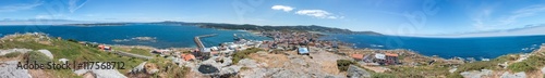 Panorama Playas en Muxia  Mug  a   Da  LA CRUZ Pedra da Garza Galicien  Galicia  Spanien