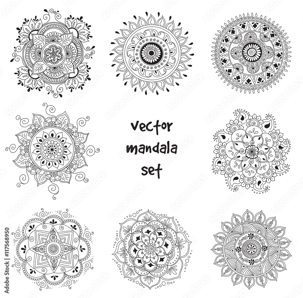 tattoo henna mandala set tattoo henna mandala set