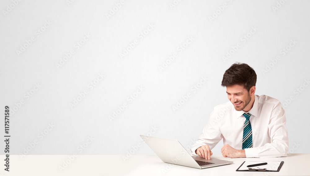 Business man with white background Business man with white background