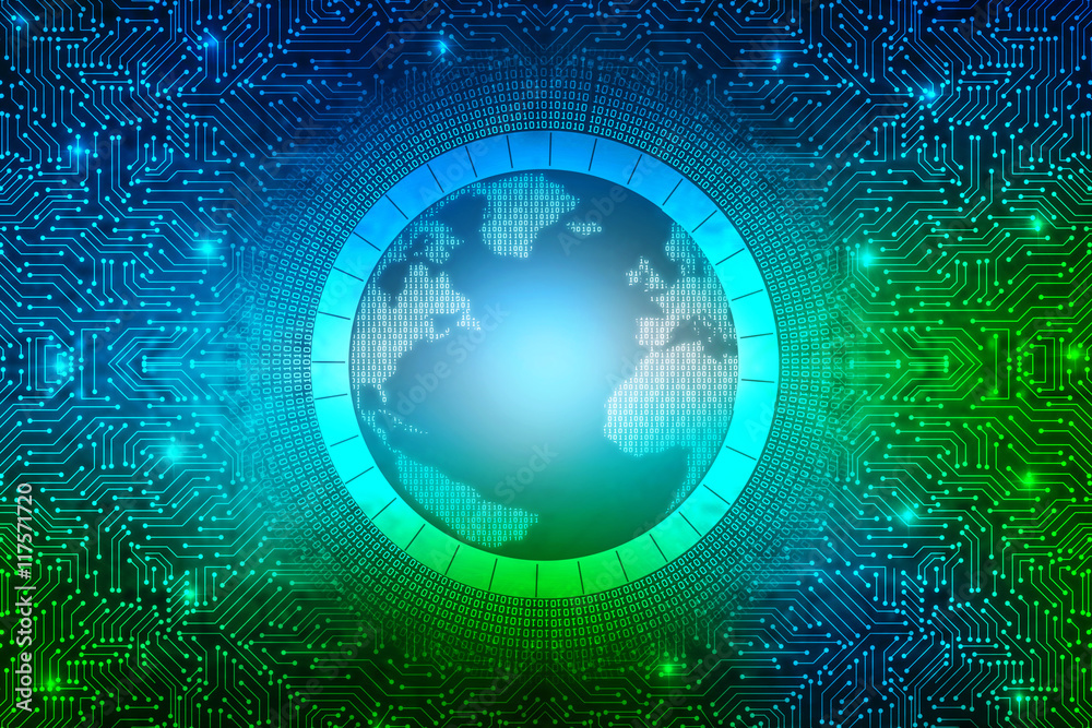 Obraz premium globe internet connecting