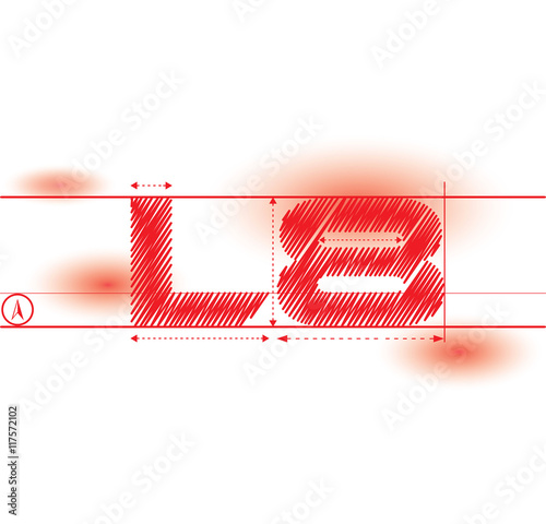 l8 redprint font photo