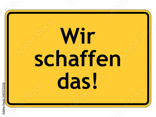 Canvastavla Wir schaffen das