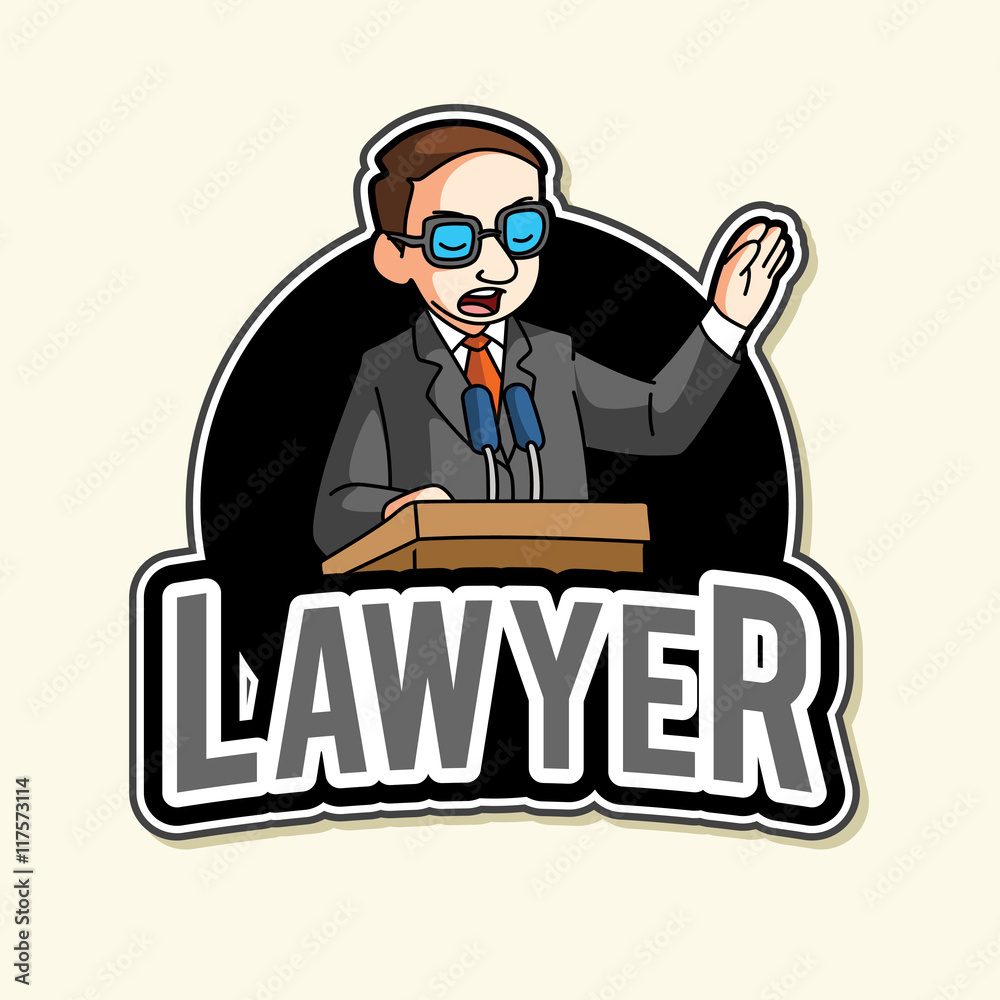 lawyer illustration design full colour