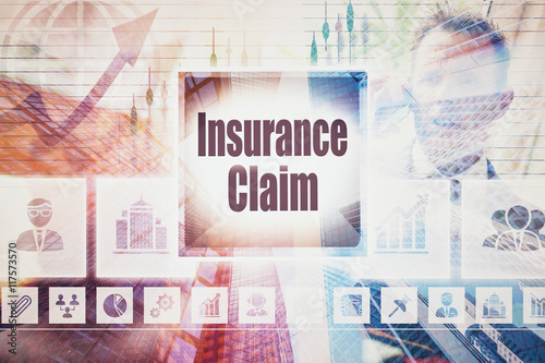 Business Insurance Claim collage concept