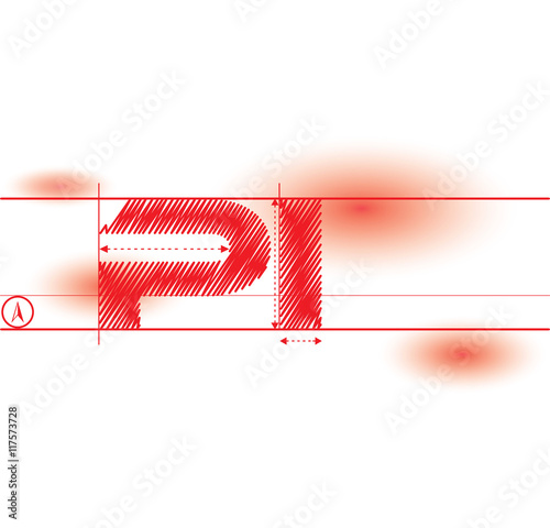 pi redprint font