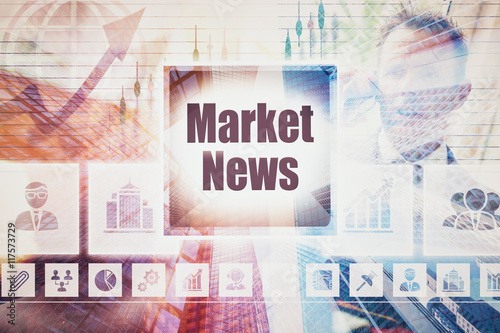 Business Market News collage concept