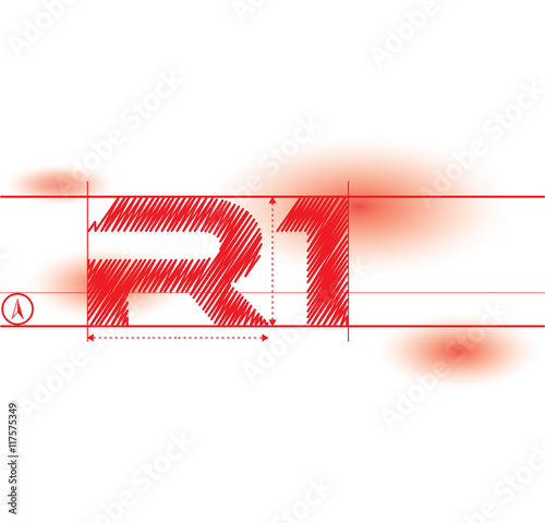 r1 redprint font photo