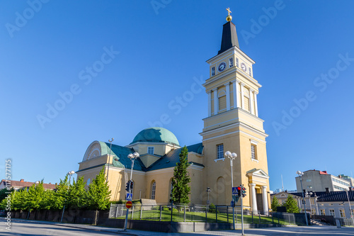 Vászonkép Cathedral near the centre of Oulu, Finland.