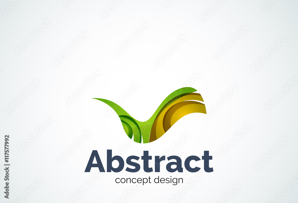 Abstract wave logo template, smooth motion concept Abstract wave logo template, smooth motion concept