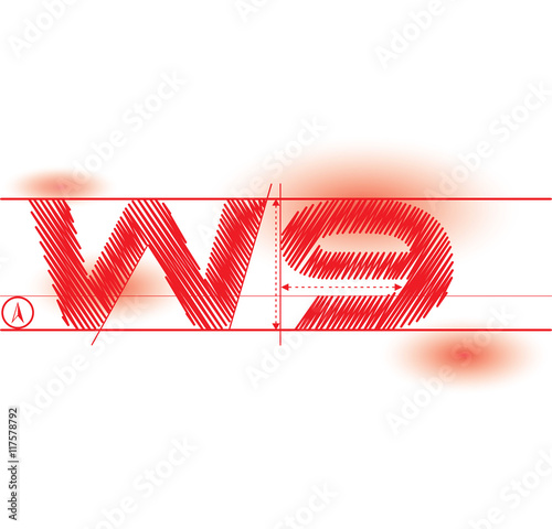 w9 redprint font photo