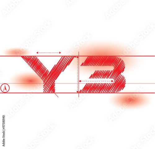 y3 redprint font photo