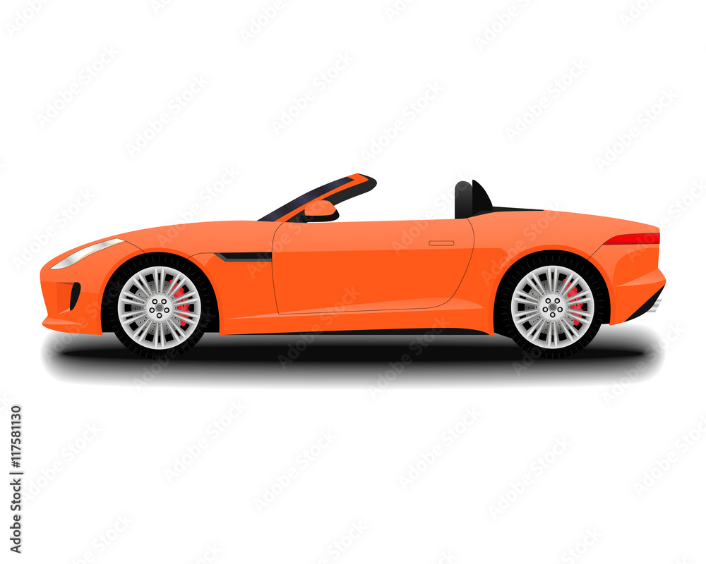 realistic cabriolet car.