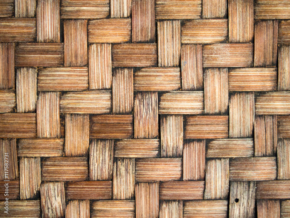 Closed up wooden weave texture background Closed up wooden weave texture background