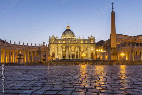 The Saint Peters basilica and square