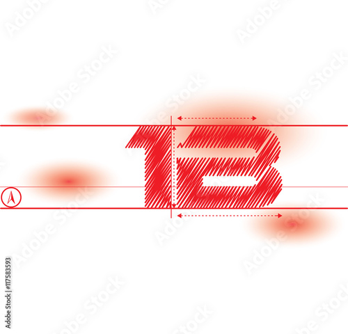 1b redprint font