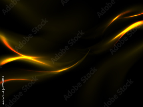 Background with abstract golden lines