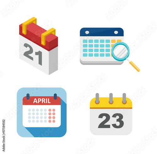 Calendar icon vector isolated