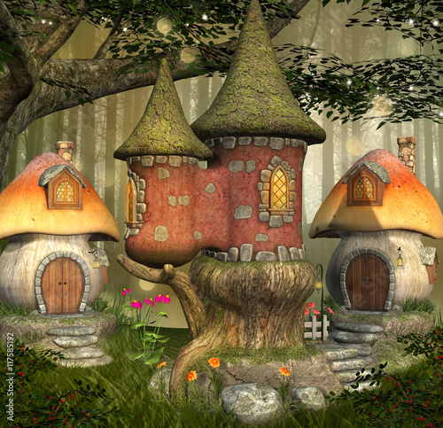 Fantasy elves village