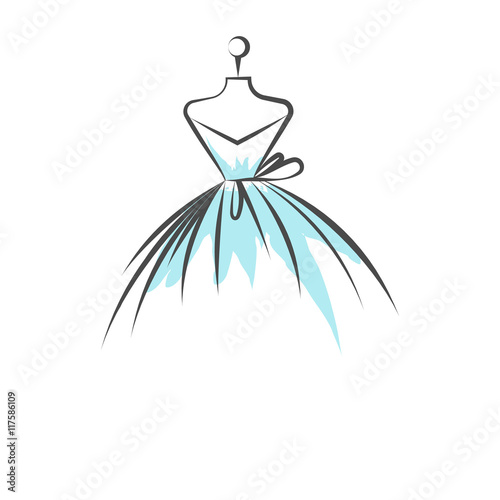 dummy dress hand drawing illustration vector
