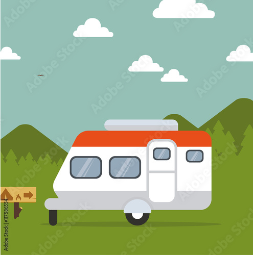 Camping in der Natur Vektor © Co-Design