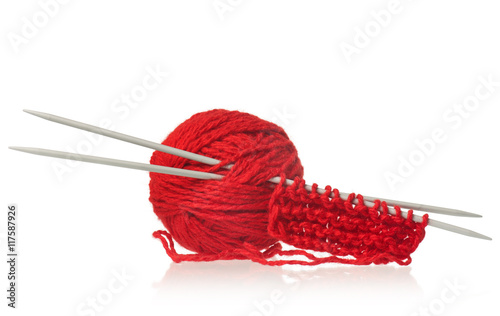 Red woolen yard