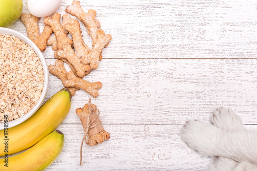 Homemade biscuits for dogs. photo