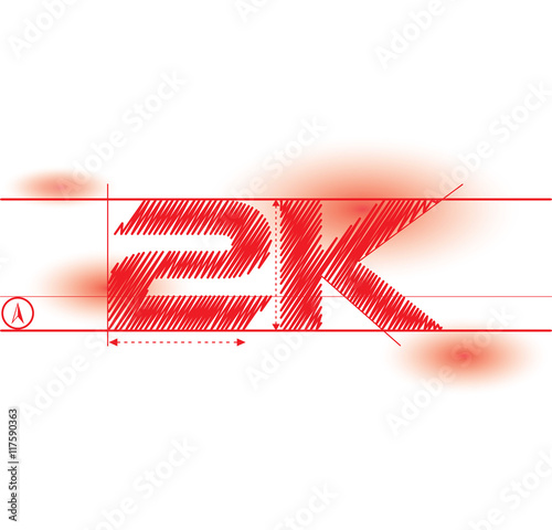 2k redprint font