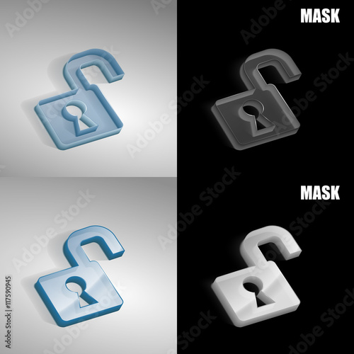 szklana ikona 3D vektor