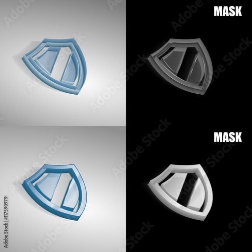 szklana ikona 3D vektor